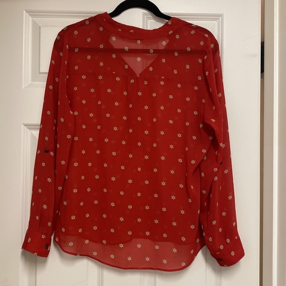 a.n.a A New Approach Petite red and gold blouse - Picture 2 of 11